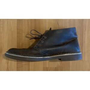Clarks Chukka Boots Mens 11 M‎ Brown Leather Distressed Bushacre Heritage Rustic